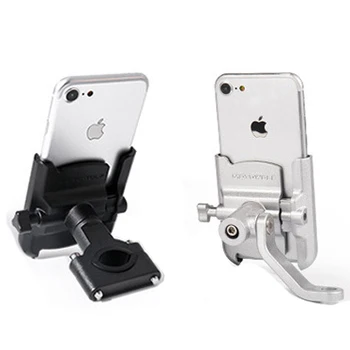 

Metal Bike Phone Stand Handlebar Rear View Mirror Universal Bicycle Motorcycle Phone Holder Bracket