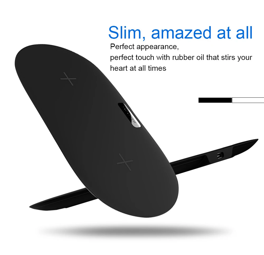 NYFundas 2-in-1 Wireless Charger For iPhone X 8 8 Plus Samsung Galaxy S9 Note 9 S8 S7 Plus S6 Edge Induction Charging Pad QC3.0 (6)