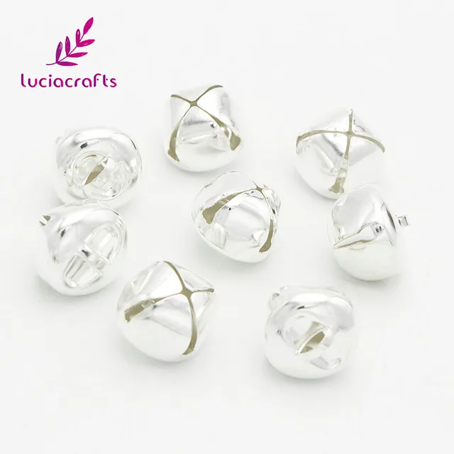 lucia crafts size 10 20 25mm silver jingle bell pendants hanging for