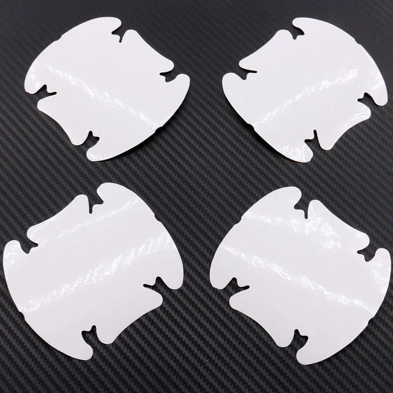 4pcs/set Invisible Clear Car Door Handle Paint Scratch Protector Guard Film Sheet