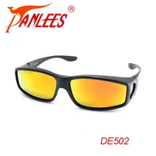 PANLEES UV400 protective polarized lens fit over glasses cover outdoor sports running driving sunglasses goggle