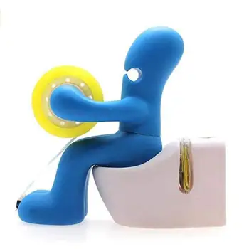 

1PCS Cartoon Tape Holder Desktop Storage Organizer and Paper Clip Office Desk Storage Tool