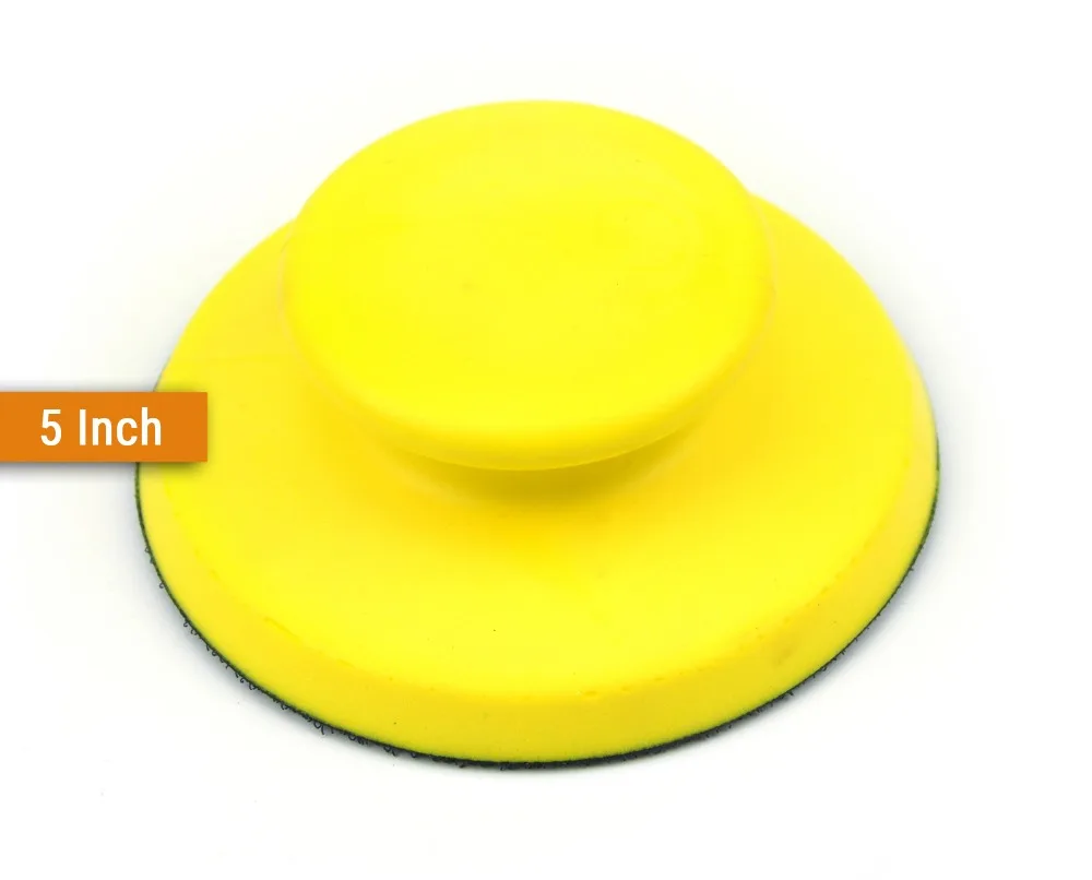 30 шт. 5 дюймов(125 мм) водостойкие шлифовальные диски на липучке+ Ручная шлифовальная подушка+ мягкая губка для интерфейса Автомобильный Ручной Полировочный комплект