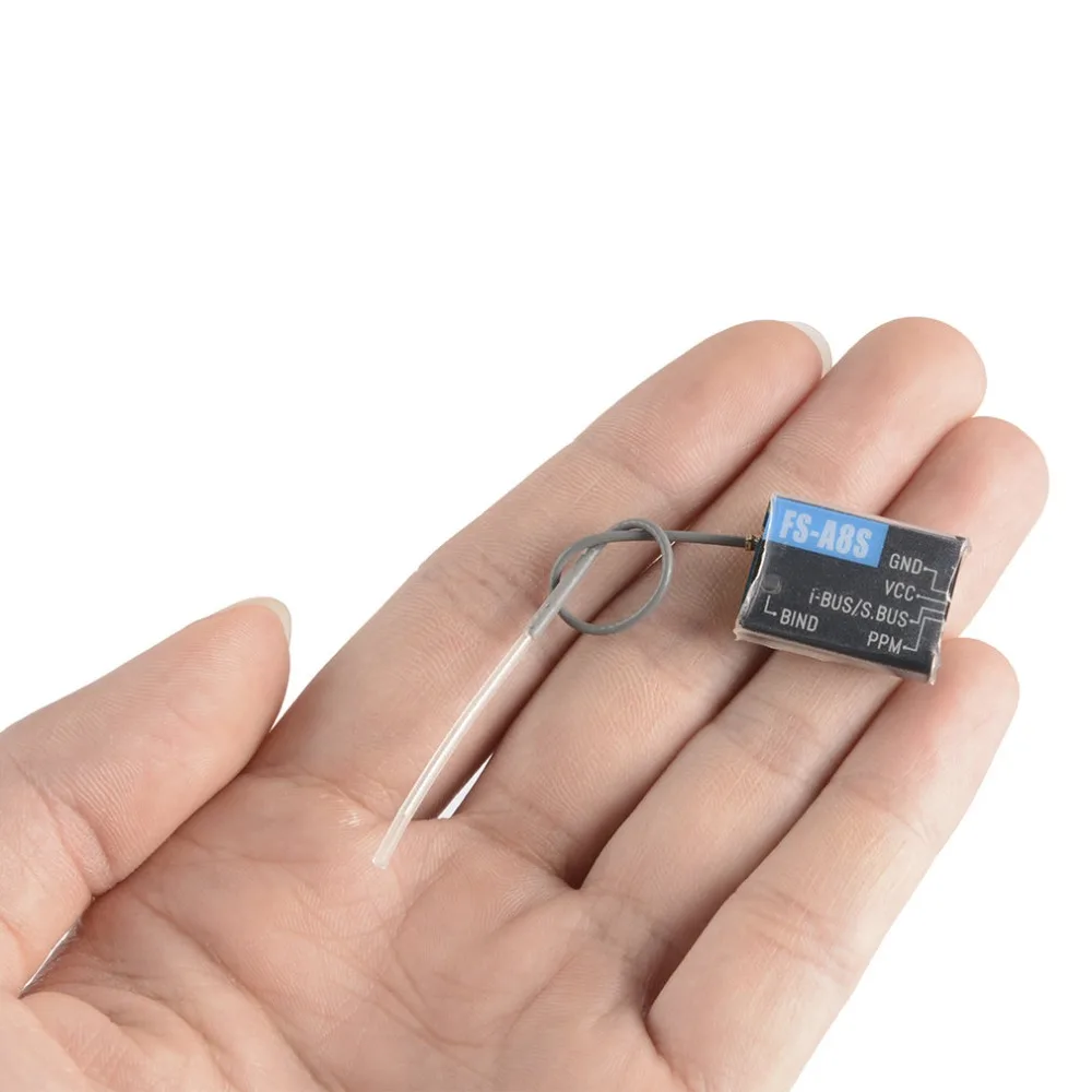 

Flysky FS-A8S 2.4G 8CH Mini Receiver with PPM i-BUS SBUS Output for Quadcopter