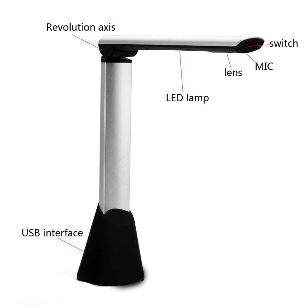 High-Speed A4 A5 Office Bank Document Photo Book ID Card Business Portable Cam USB Scanner Visualizer