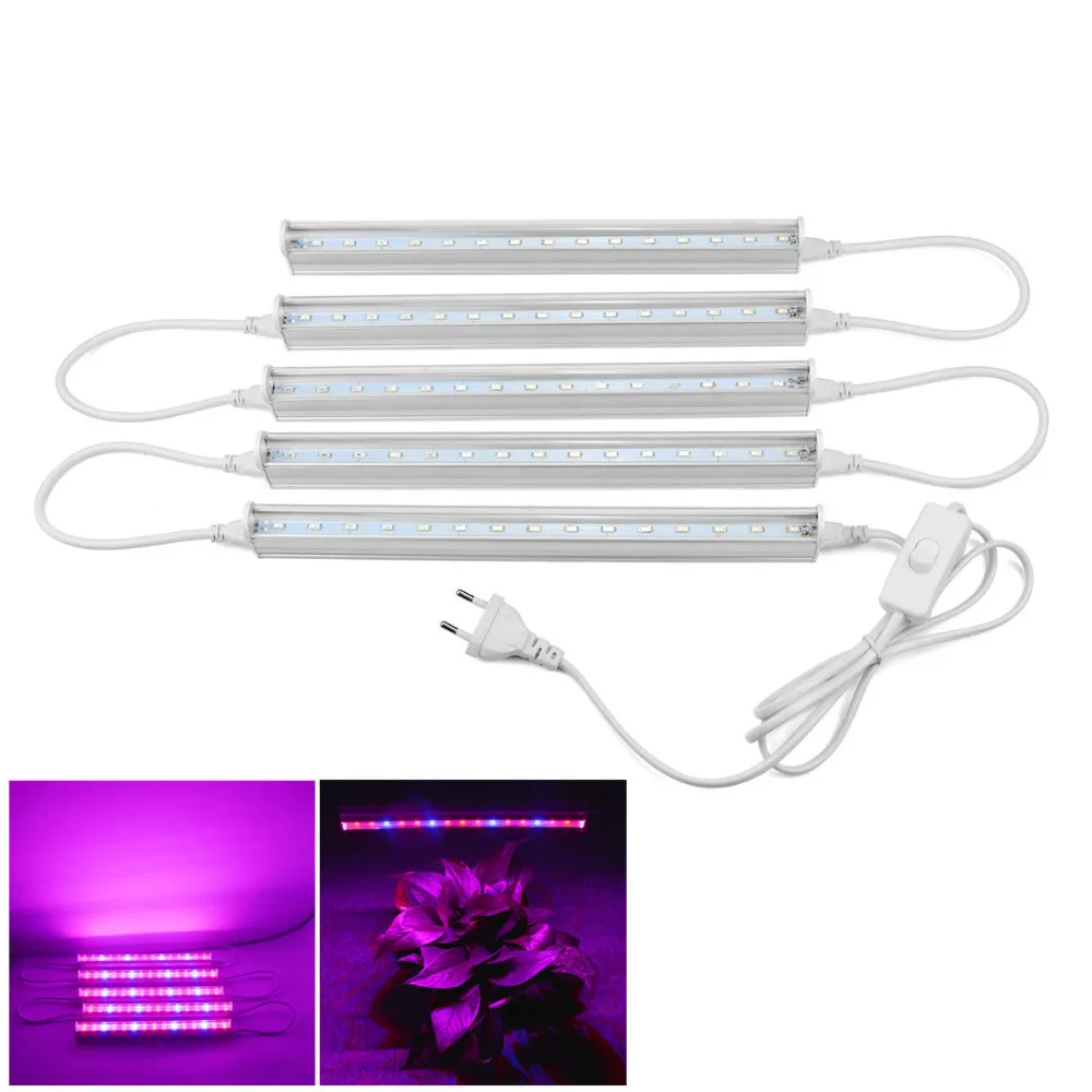 6W 12W 18W 24W 30W Led Grow Light 110v 220v T5 Tube LED Phyto лампы полный спектр гидропоники завод США