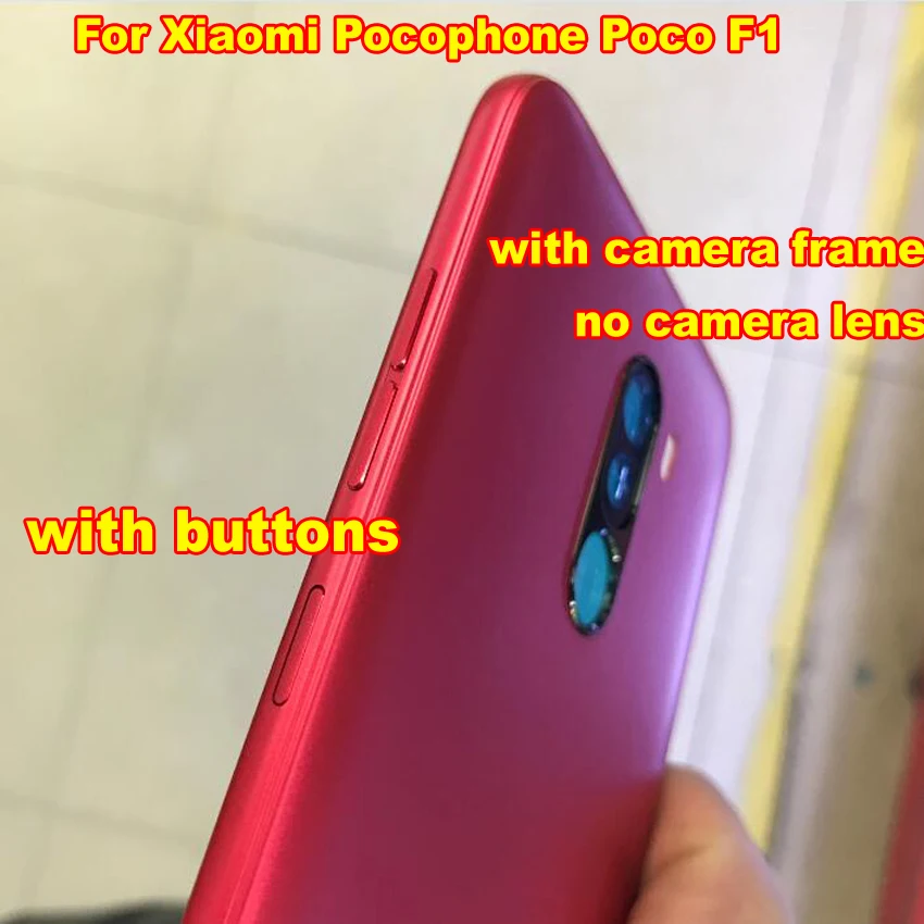 

Best Quality For 6.18" Xiaomi poco F1 Mi poco F1 MI Pocophone F1 Back battery cover Rear case housing + power Side Buttons