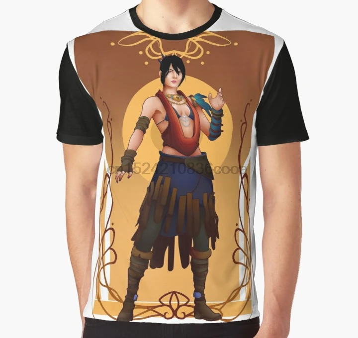 

All Over Print 3D Tshirt Men Funny T Shirt Morrigan - Dragon Age Art Nouveau Graphic T-Shirt