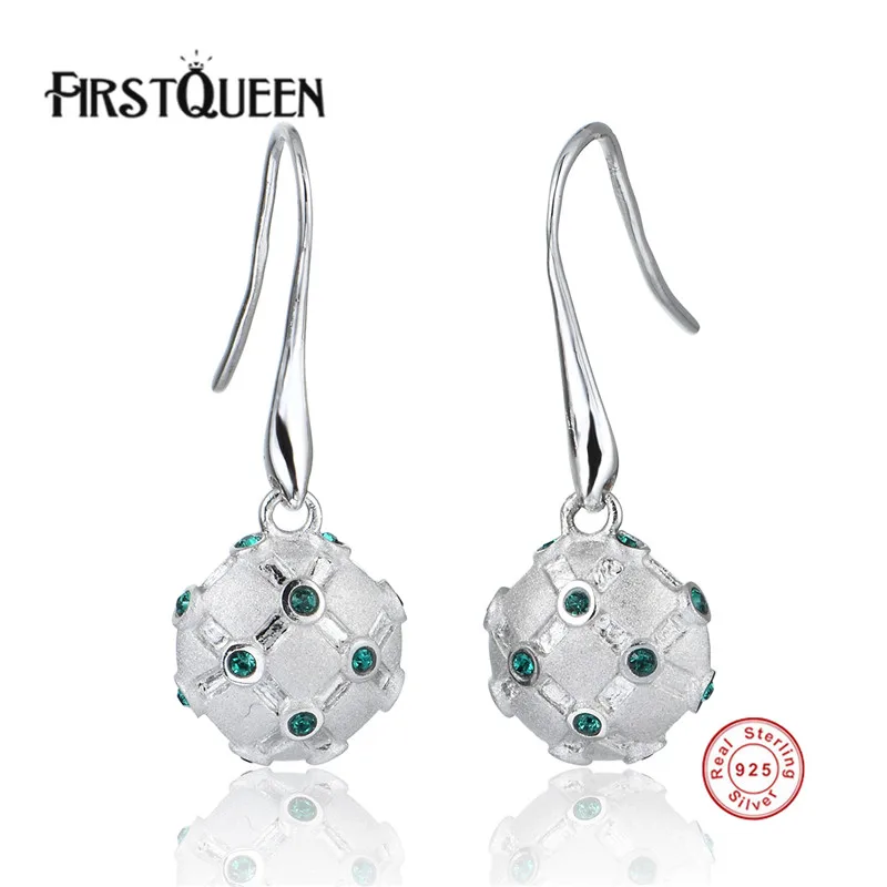 

FirstQueen Authentic 925 Sterling Silver Star & Simulated Earrings for Women Wedding Fine Jewelry