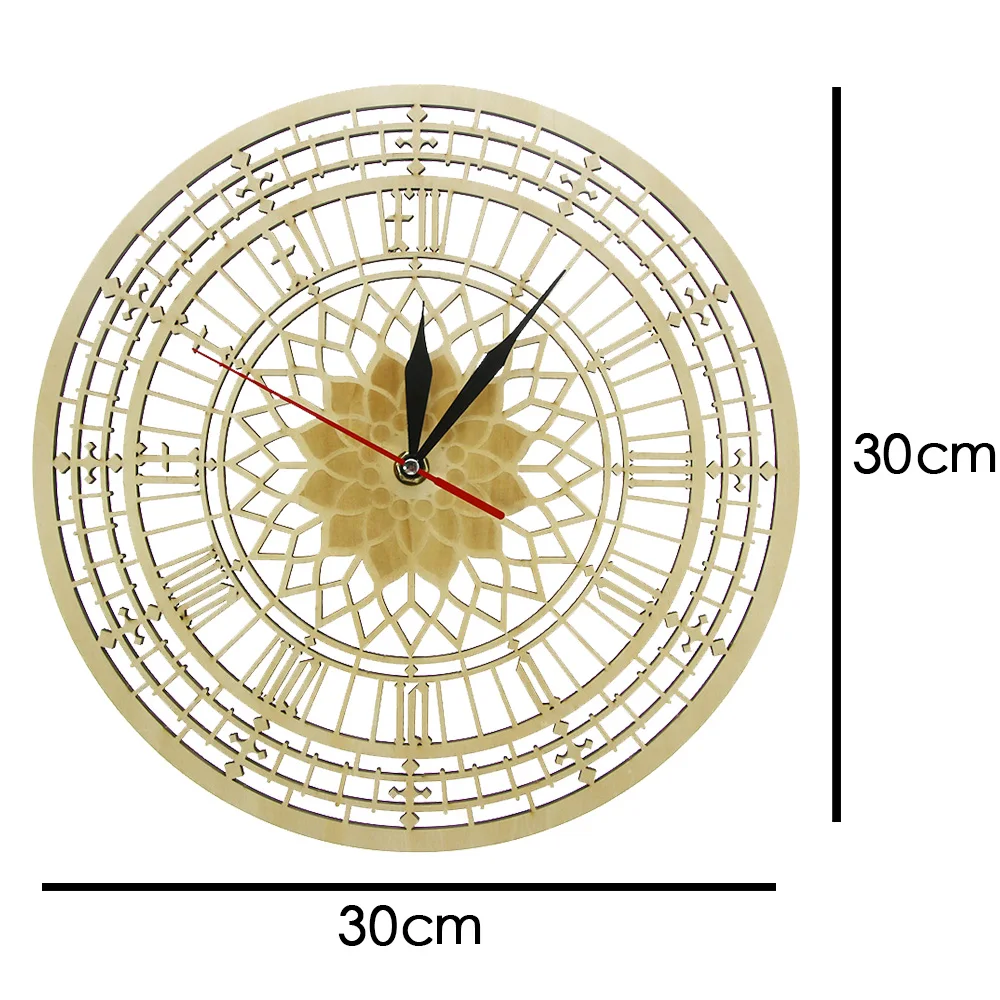 Большие часы в лондонском стиле из дерева, тихий кварцевый часы с изображением башни елиузы из дерева в деревенском стиле, настенные часы, Современный домашний декор, подарок в лондонском стиле