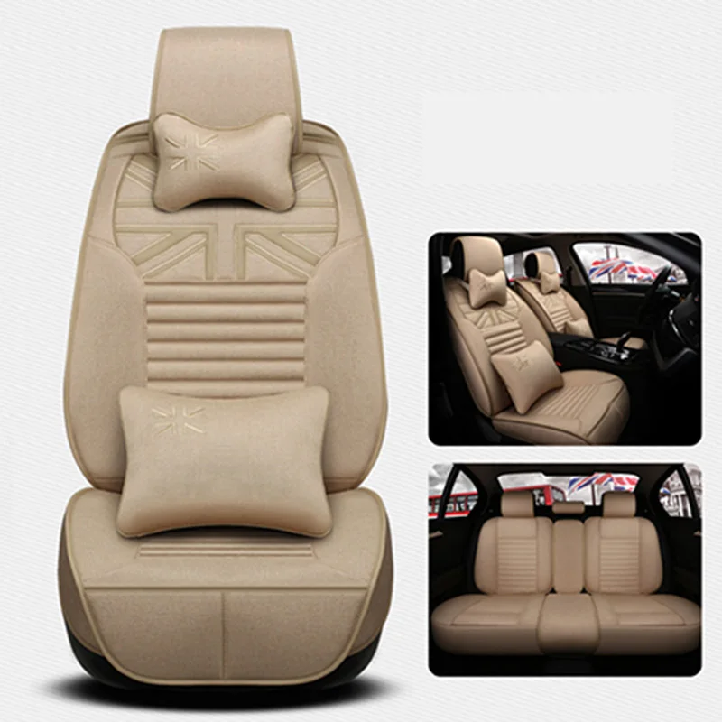 

Front+back Flax Universal Car Seat Cover for Suzuki Jimny Grand Vitara Kizashi Swift SX4 Wagon R Palette Stingray car accessor