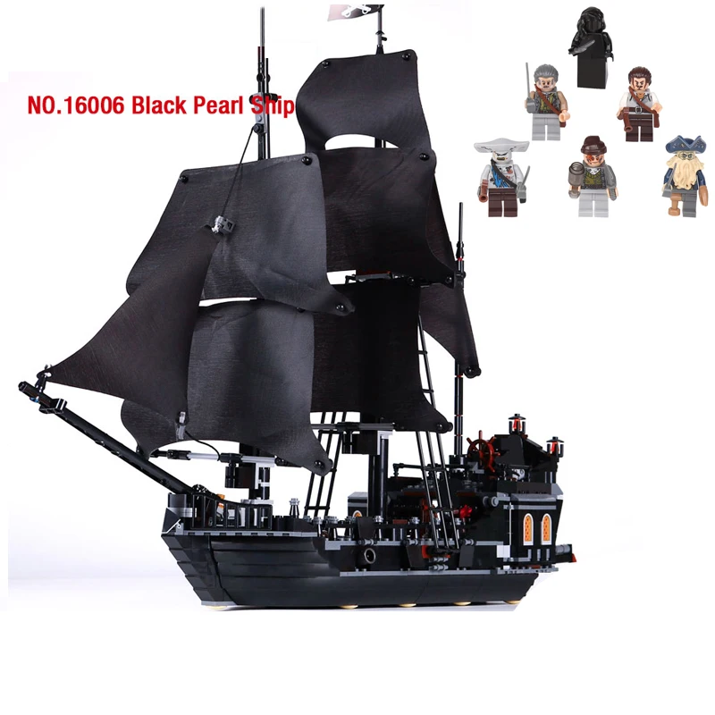 

Ship 16006 Pirates of the Caribbean The Black Pearl Set Building Blocks Bricks Assembly Kids Christmas Toys Gift