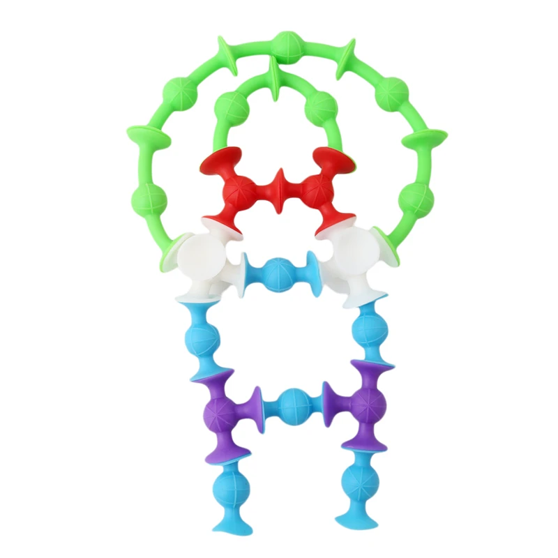 DIY силиконовые строительные блоки собранные присоски присоска забавные строительные игрушки детские развивающие игрушки