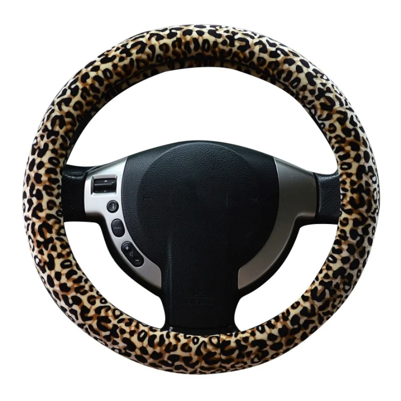

Winter Soft Short Fur Car Steering Wheel Cover High-density Warm Plush Steering Wheel Protector Cover 38cm