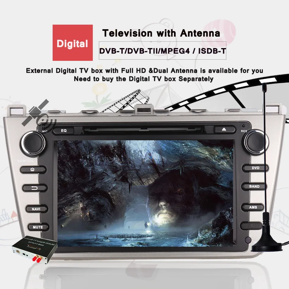 8 &quotIPS HD экран android 10 0 Автомобильная стерео для Mazda 6 2008 2012 Авто Радио RDS GPS Glonass