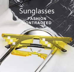 XONIX Новый Забавный унисекс солнцезащитные очки Для мужчин Thug Life очки Для женщин Minecraft полигональные пикселей с Photo Booth Реквизит для даже