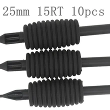 10 шт стерильные одноразовые черные татуировки трубки с 3/" 25 мм 15RT захваты для машины комплект поставки