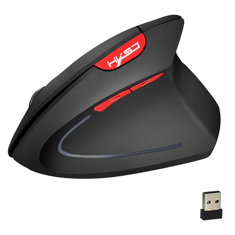 Wireless Mouse Ergonomic Optical 2.4G 800/1600/2400DPI Light Wrist