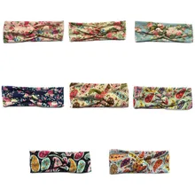 Для женщин оголовье разноцветные цветы Скрещенные эластичные повязки для Для женщин широкий йога ленты для волос спортивные аксессуары для йоги