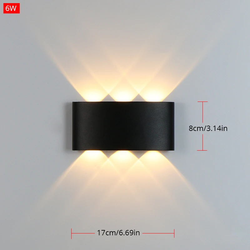  LED Wall Light Outdoor Waterproof IP65 Garden Wall Lamp Aluminum Indoor Bedroom Beside Lamp Stairwa - 33022981021