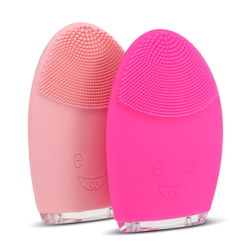 

Mini Electric Facial Cleaning Massage Brush Deep Pore Cleaning Waterproof Silicone Facial Cleansing Devices Tools Rechargeable