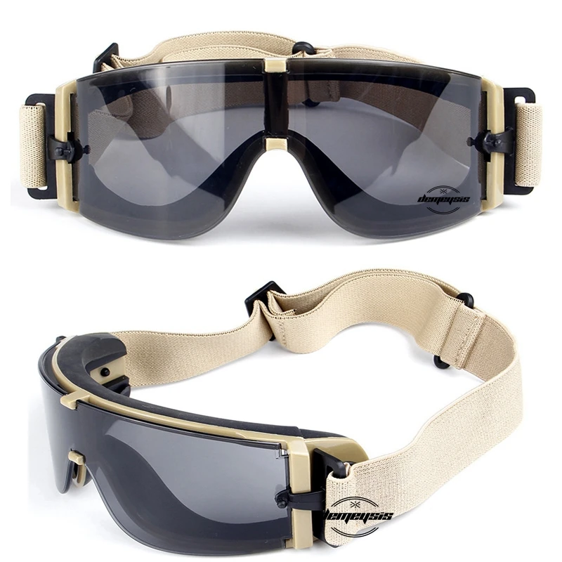 Óculos de Proteção Óculos de Sol do Exército Militar Tiro Caça Caminhadas Tático Combate Airsoft Paintball Segurança uv 4 High Quality Esporte e Lazer