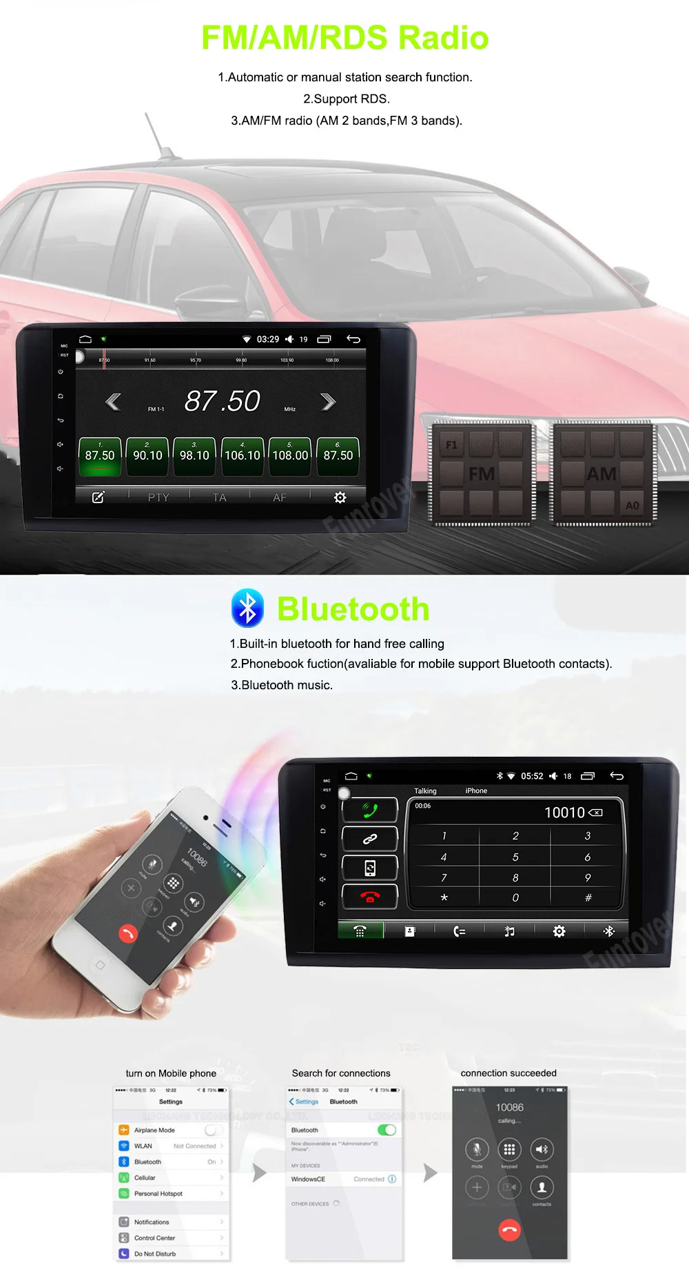 Excellent Funrover 2 din Car DVD GPS Player For Mercedes Benz ML W164 W300 ML350 ML450 ML500 GL X164 G320 GL350 GL450 GL500 car radio rds 5