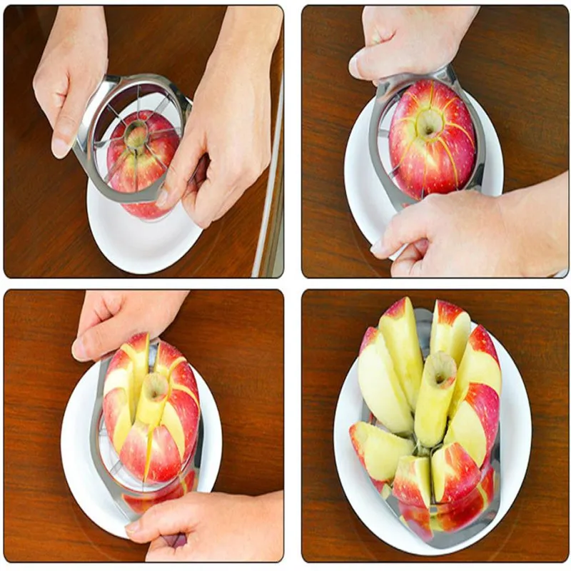 New Stainless Steel Fruit Apple Pear Easy Cut Slicer Cutter Divider Peeler1