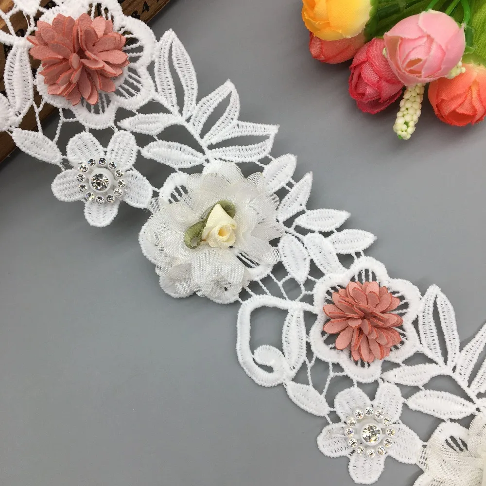 3d rose lace fabric
