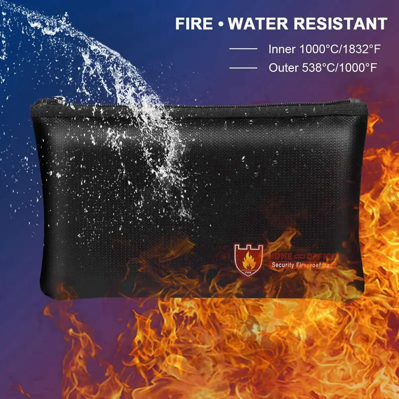 Огнестойкая Сумка для документов противопожарная защитная сумка для денег безопасность, 34x25 см