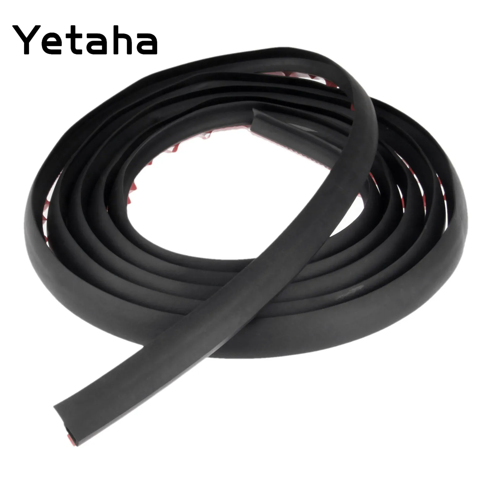 Black Yetaha 4 м P Тип двери автомобиля Нижняя уплотнительная полоса EPDM Резиновая Авто края двери уплотнитель водонепроницаемый пылезащитный звукоизоляционный - Цвет: Black