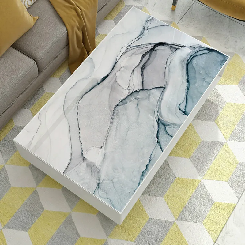 1.3mm Marble Waterproof PVC Tablecloth Thicken Table Cover White Opaque For Livingroom Desk Accessories Soft Glass Cloth Mat - Цвет: Marble A