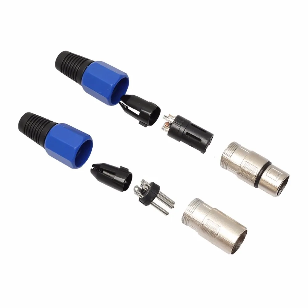 Buy 3 Pins XLR Connector Female + Male MIC Jack Plug