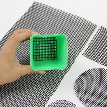 

Plastic Flower Pot Hole Mesh Pad Breathable Gasket Multifunction Prevent Soil Loss Bonsai Pot Bottom Grid Mat Leak-proof Black