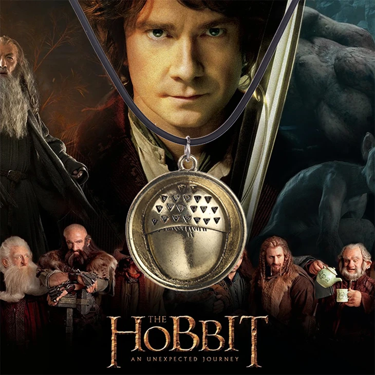 Frodo Bilbo Baggins ожерелье JJR Tolkien Античная бронзовая желудь Кнопка шляпа подвеска винтажная драгоценность из фильма для мужчин и женщин