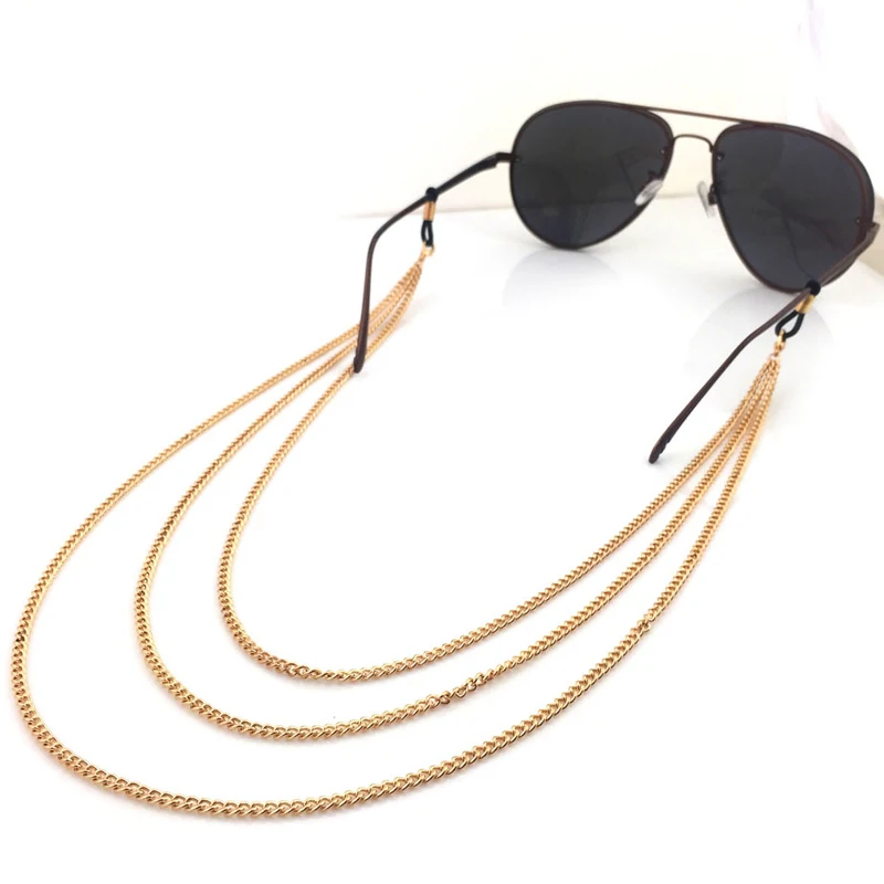 

Gold Metal Link Chain Multi-layer Eyeglasses Chains Glasses Rope Holder Sunglasses Strap Cord Neck Head Band Accessories