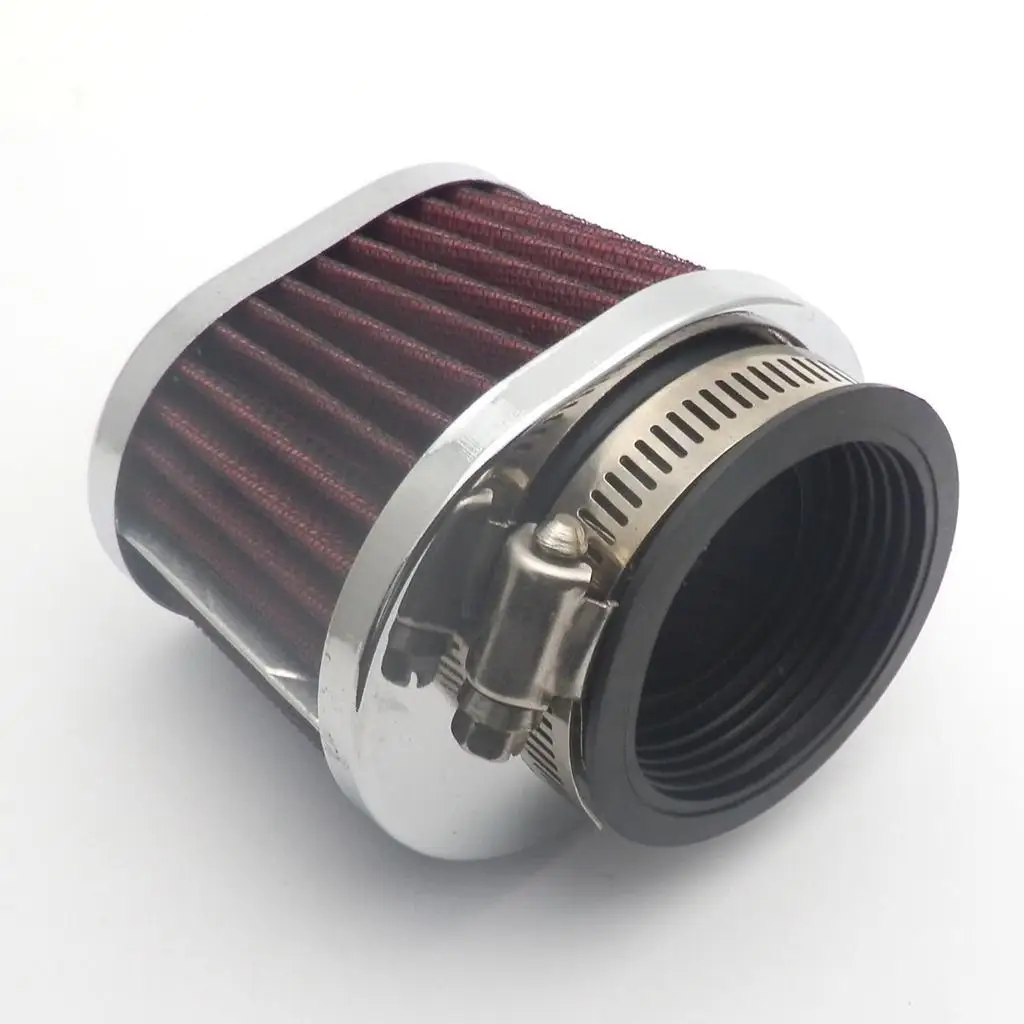 

Motorcycle Large Flow Air Filter 48MM Cleaner With Stainless Ring For HONDA CB400 CB550