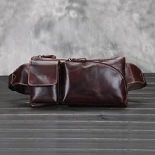 Натуральная кожа Талия пакеты поясная сумка телефон Чехол сумки путешествия талии пакет мужской Малый талии мешок кожаный мешок