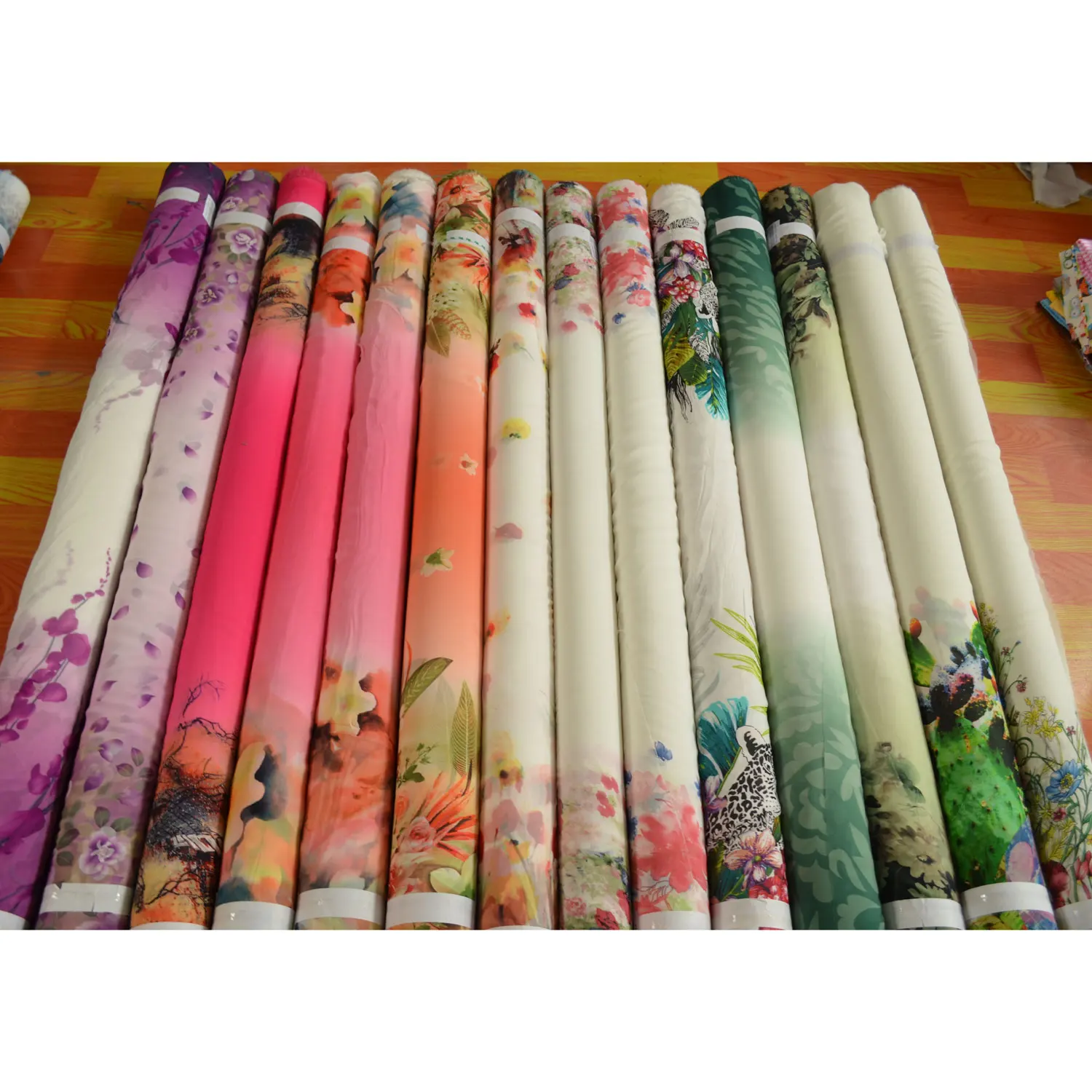 

1 Meter Chinese Wind Gradient Positioning Printing Chiffon Fabric for Scarf Cloth DIY Costume Hanfu Cosplay Tissu