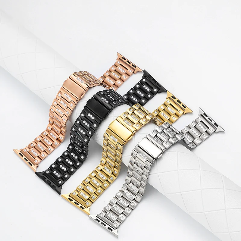 Ремешок из нержавеющей стали для Apple Watch Band 38 мм 40 42 Металлические звенья Браслет