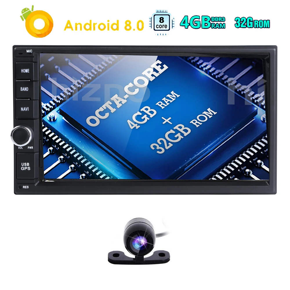 

2dinUniversal Android8.0 8OctaCore 4G+32G CarRadio Car NoDVD Player GPS Navigation In dash Car Audio Stereo Video Car multimedia