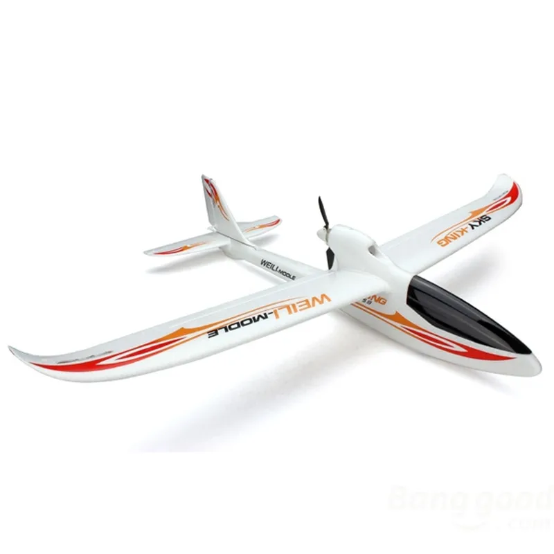 WLtoys F959 2,4G 3CH 750 мм размах крыльев RC пульт дистанционного управления модель самолета Mode2 со светодиодной подсветкой Sky King RTF версия