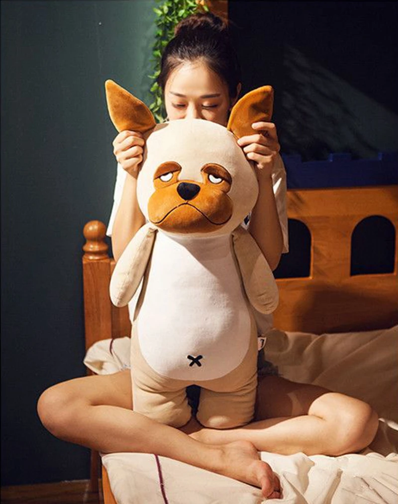 pop soft cartoon husky plush toy stuffed anime Shiba Inu  Bulldog Pugs Dachshund doll animals pillow gift for kids 31inch 80cm DY61956(10)