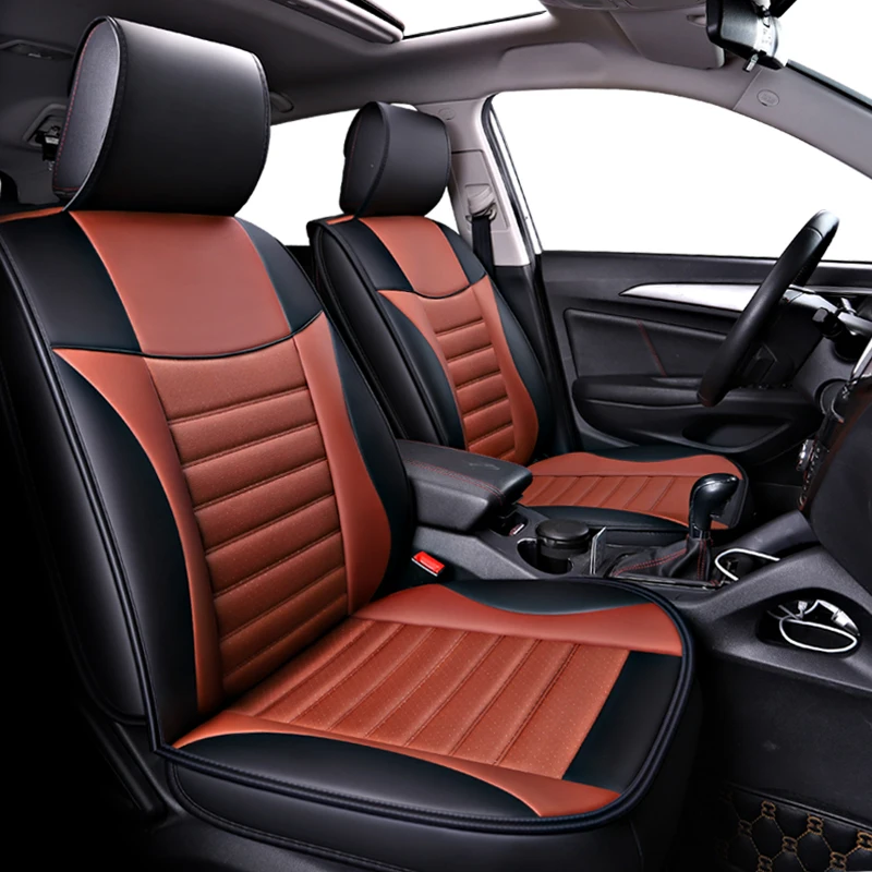 

(Front + Rear) Special Leather car seat covers For volvo All models v40 v50 s40 s60 s80 c30 xc60 xc70 xc90 850 auto covers Car