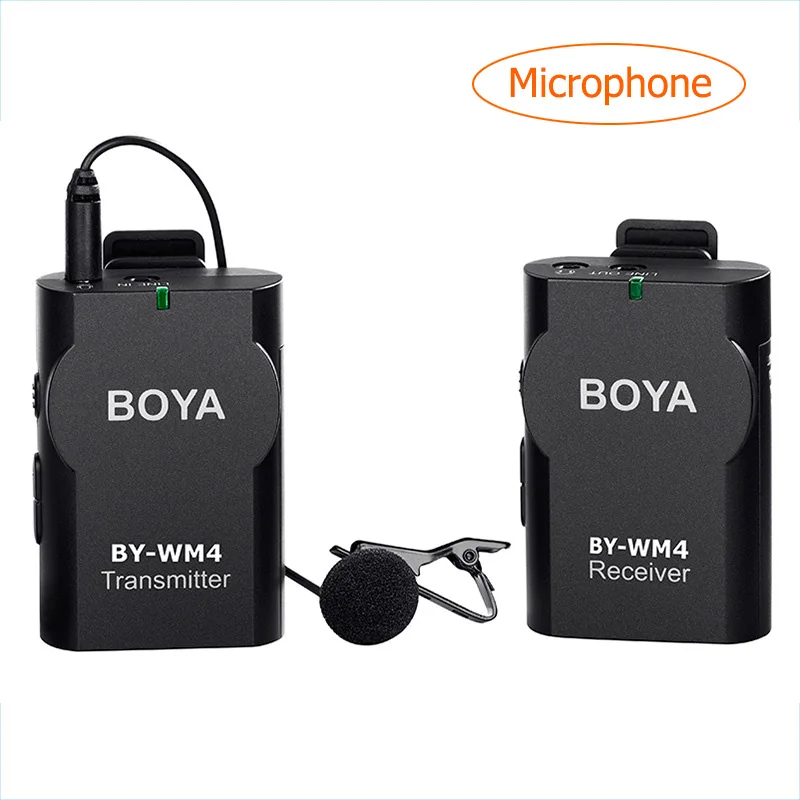 

BY-WM4 Phone Wireless Lapel Lavalier Microphone System Omnidirectional for Canon Nikon Sony DSLR Camera Camcorder for Smartphone