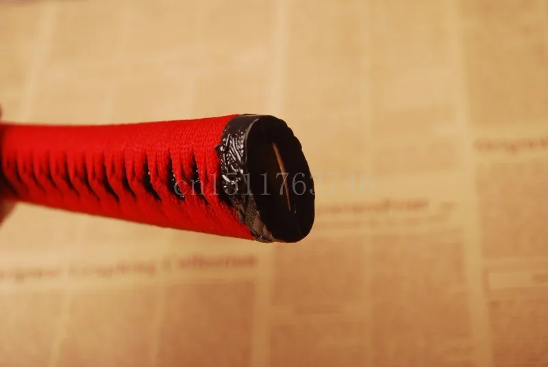 Нежный набор деревянных ремесел Tsuka ручка красный шелк Ito& Черный Rayskin& сплав Fuchi для японского меча катана вакидзаси Танто