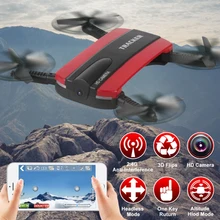 JXD 523 трекер складной мини селфи Дрон с камера держать высоту FPV системы Quadcopter Wi Fi телефон управление вертолет игрушка FSWB