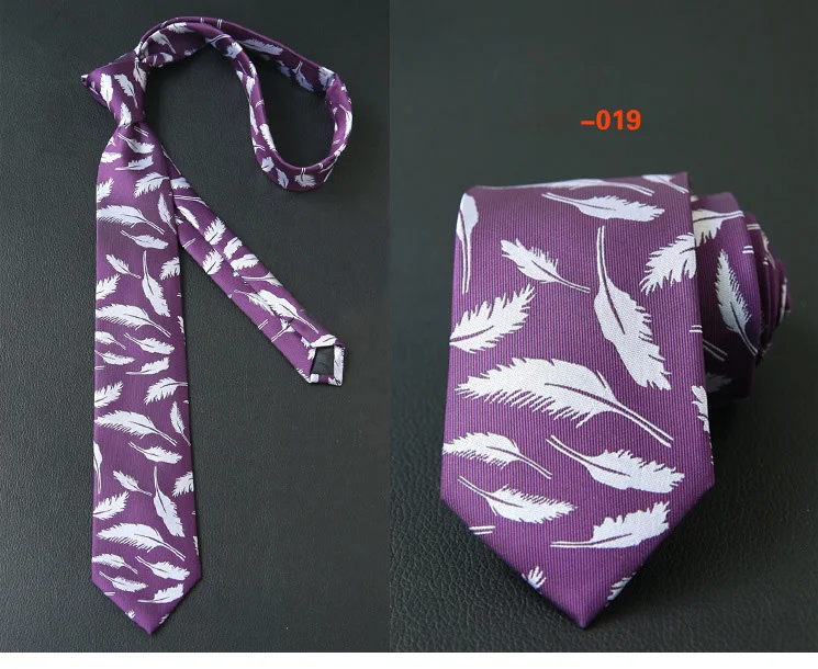 RBOCOTT полосатый Пейсли перо Цветочный Тонкий галстук для мужчин модные галстуки 7 см бабочка в деловом стиле мужской s свадебный галстук тощий - Цвет: 19