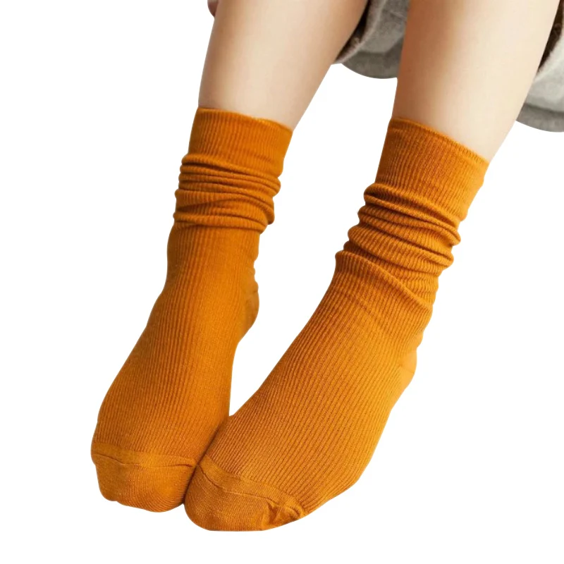 10 colors Harajuku socks Women Cotton ankle long sock loose Pile Heap warm Sock winter Thermal