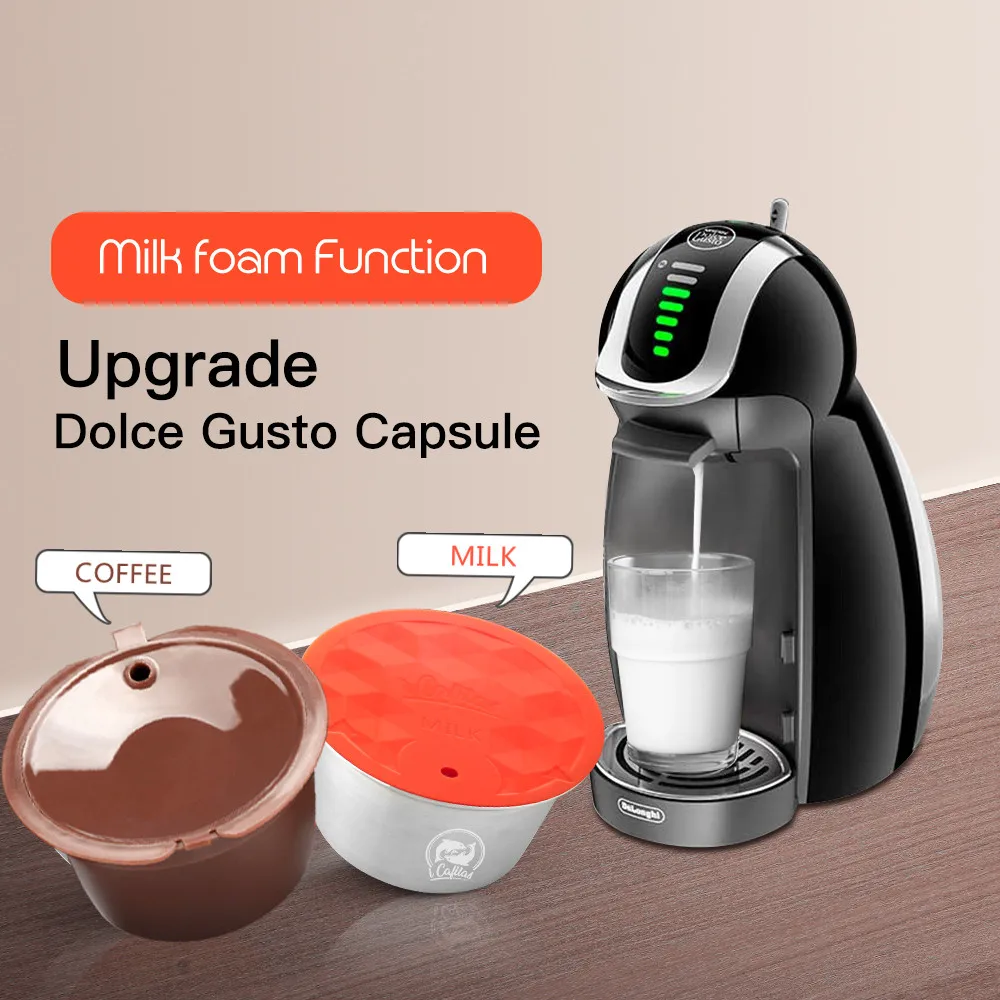 

Stainless Metal Rusable Dolce Gusto Milk Foam Capsule fit for Nescafe Filter Beater Machine Automatic Refiltable Coffee Capsule